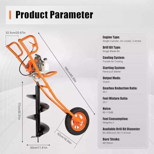 Post Hole Digger, 63CC 3HP 2-S - Post Hole Digger recension och pris