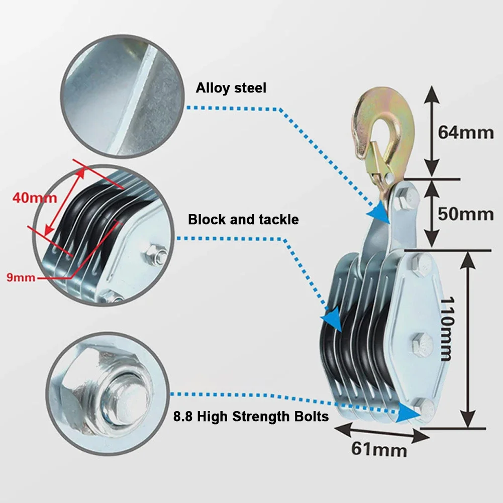 270° Rotatable Rope Pulley Blo - Heavy Equipment Crane recension och pris