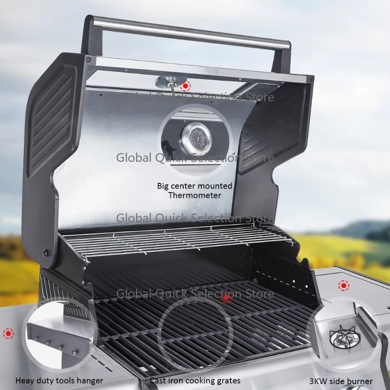 Heavy-duty Smokeless Gas BBQ G - Heavy Equipment Business recension och pris