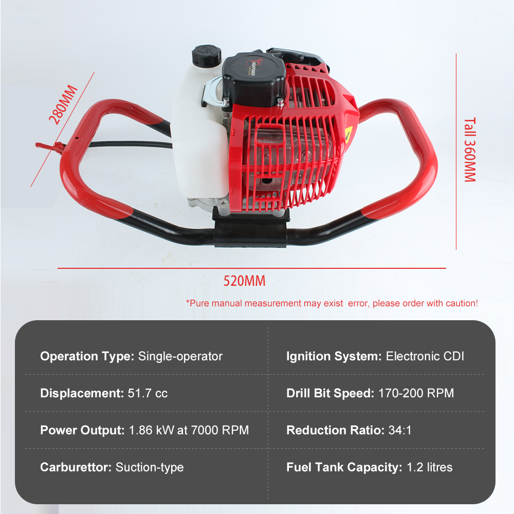 51.7cc High Power Post Hole Di - Post Hole Digger recension och pris
