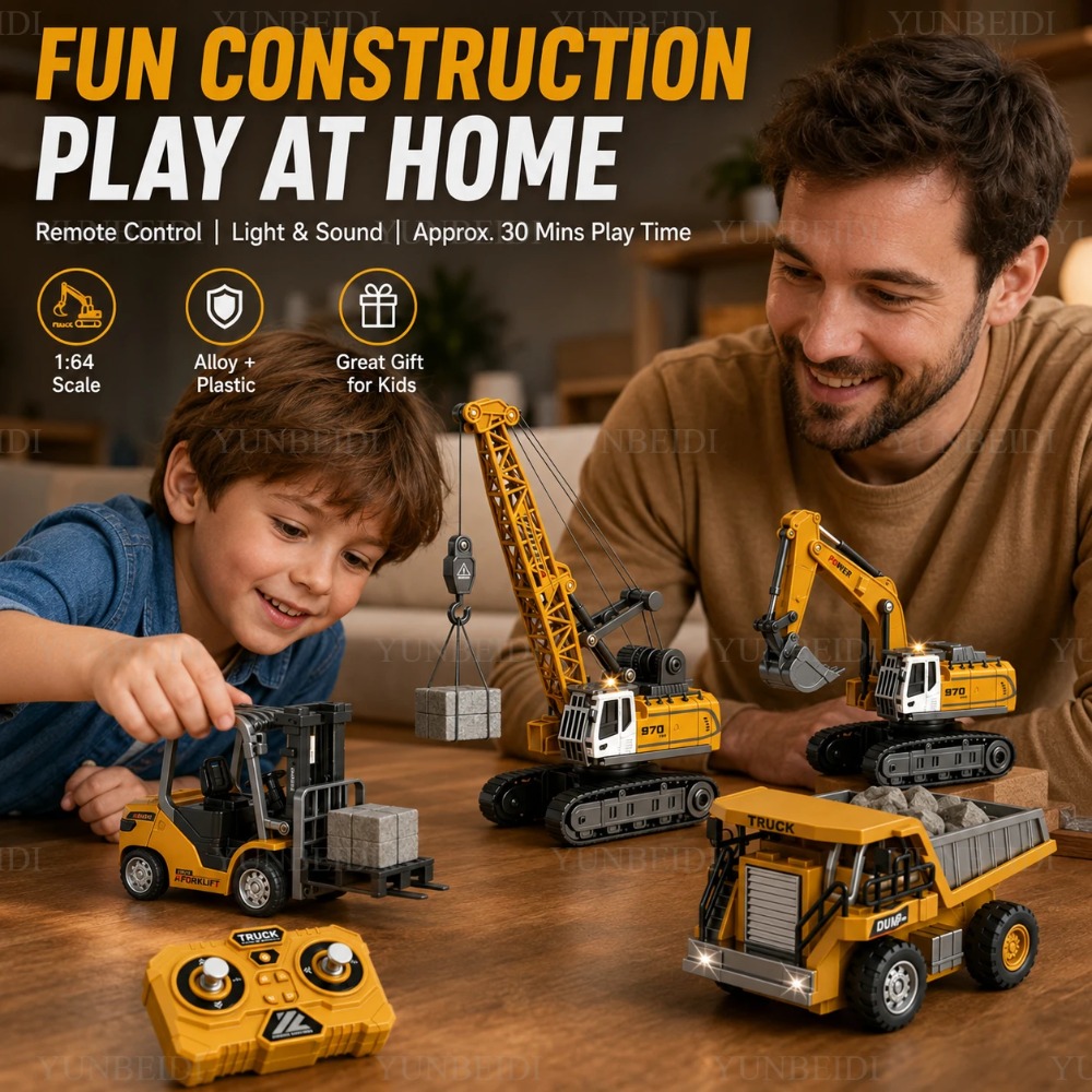 Remote Control Mini Alloy Car  - Heavy Equipment Crane recension och pris